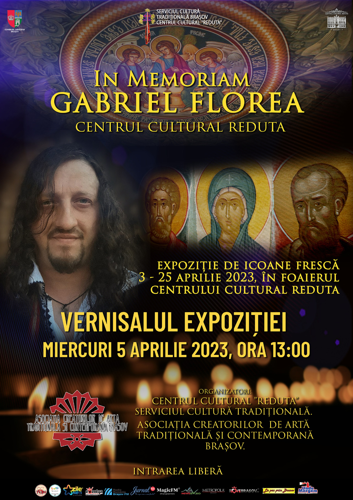 Expoziția „In Memoriam Gabriel Florea – pictor de biserici” la Centrul Cultural Reduta