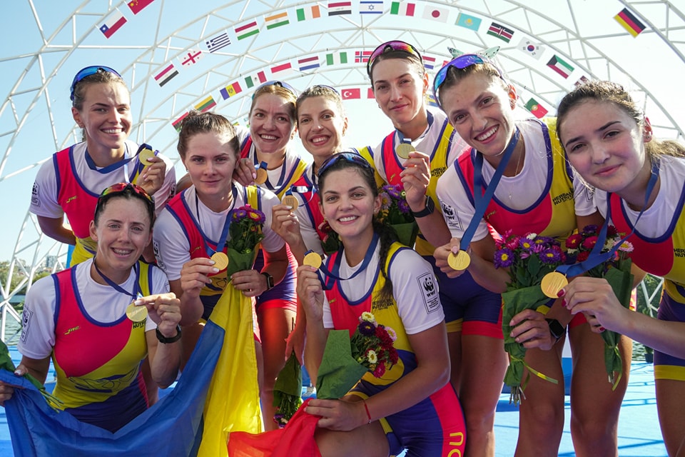 Două medalii de bronz, una de argint și două de aur pentru canotoarele din România la Campionatele Mondiale
