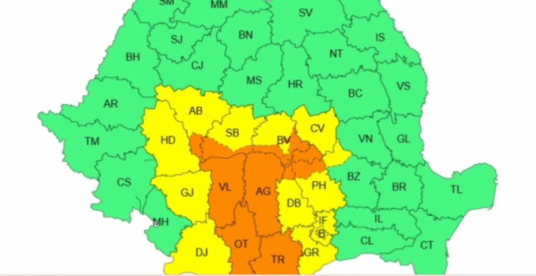 Cod portocaliu de furtuni în județul Brașov