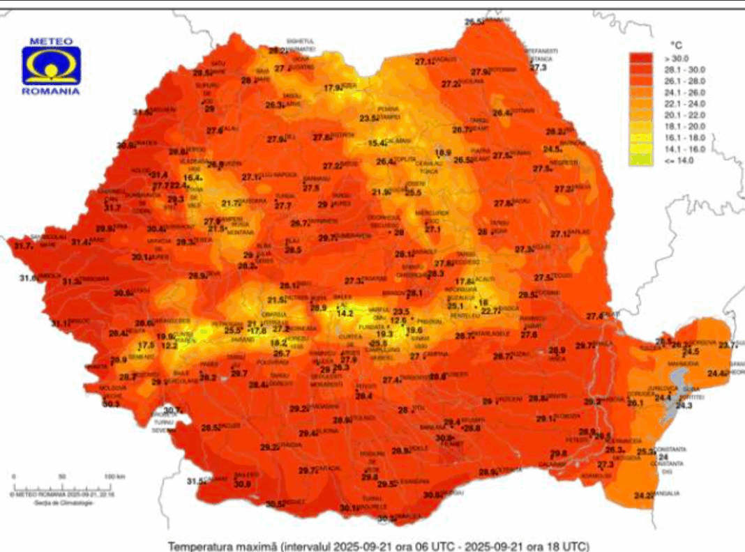 Final de septembrie cu temperaturi de vară