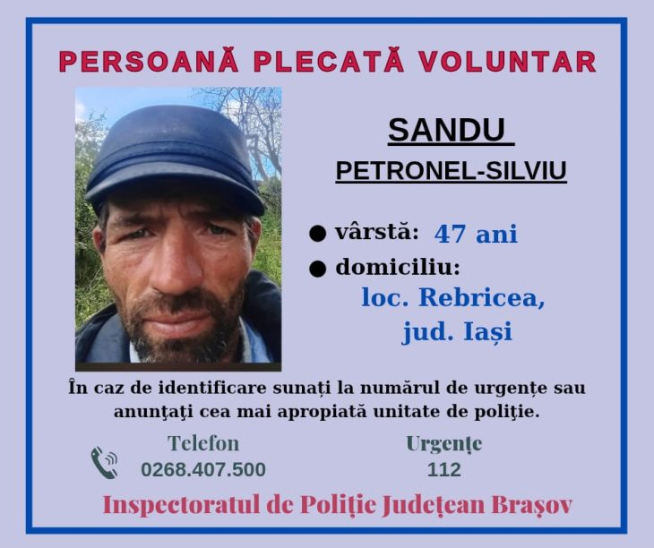 Cioban din Iași, căutat de polițiștii din Brașov