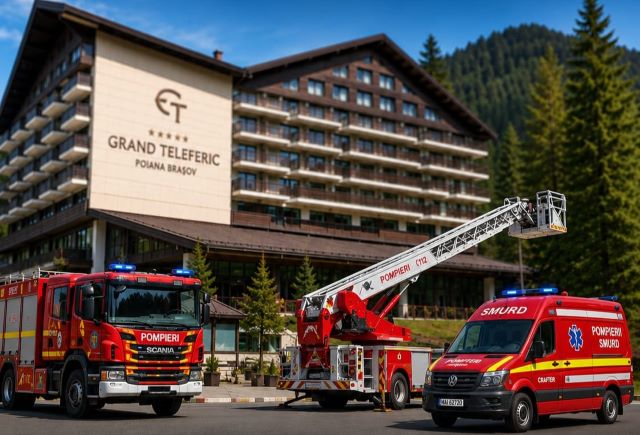 Exercițiu Major la Hotelul Grand Teleferic din Poiana Brașov pentru Testarea Planului Roșu de Intervenție