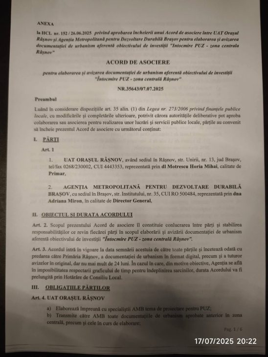 Râșnov: Progres semnificativ în elaborarea PUZ-ului pentru zona centrală. Primarul anunță finalizarea studiilor preliminare