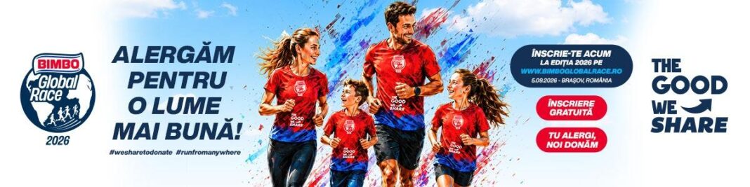 Bimbo Global Race: Alergători de toate vârstele se reunesc pe 5 septembrie la Lacul Noua pentru o cursă dedicată mișcării și carității