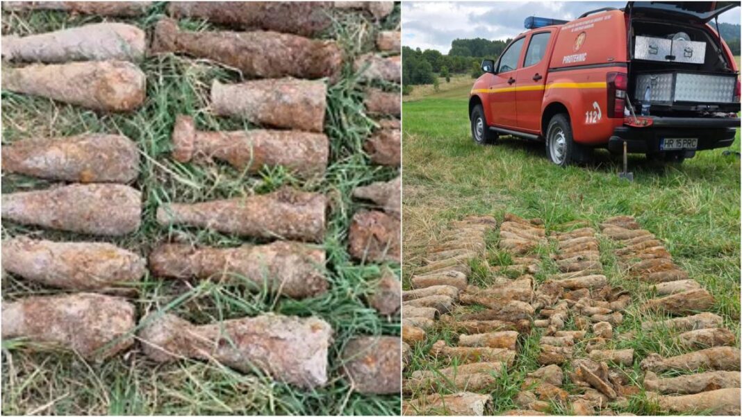 Descoperire surprinzătoare: 82 de obuze de aruncător găsite în Băile Tușnad