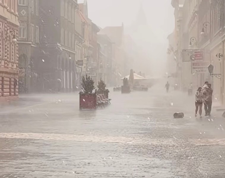Furtuna Devastatoare în Brașov: Copaci Doborâți și Străzi Inundate. Recomandările ISU pentru Siguranța Publică