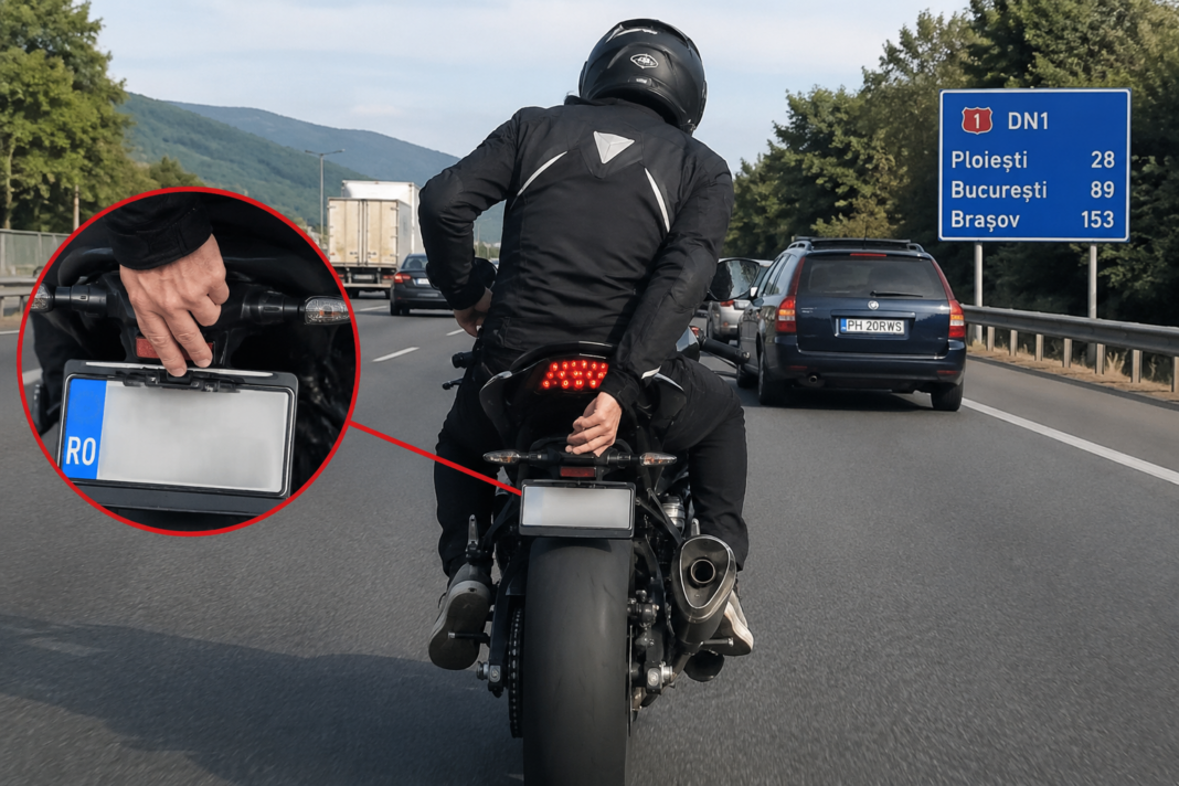 O tendință recentă printre motocicliștii din România: mascarea numerelor de înmatriculare pentru a evita identificarea
