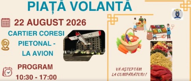 Piața volantă de pe pietonala Coresi: produse locale proaspete și preparate autentice