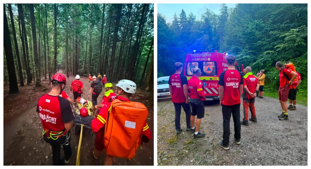 Turiști salvați de echipa Salvamont pe traseul spre Cabana Mălăiești, după accidentări cauzate de echipament necorespunzător
