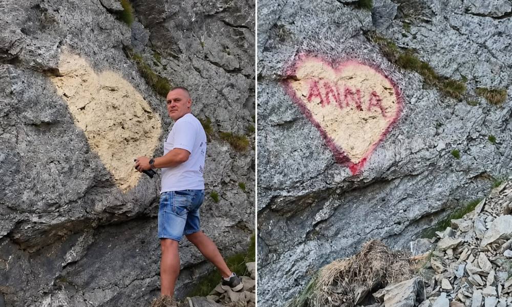 Un gest romantic pe Transfăgărășan se transformă într-un caz de vandalism