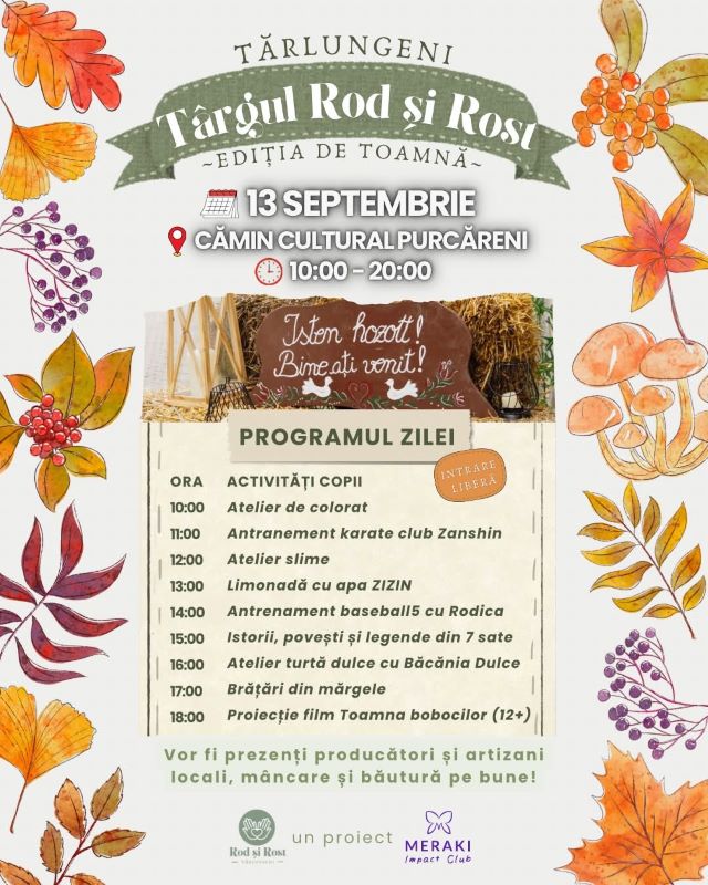 Ediția a IV-a a Târgului „Rod și Rost” din Tărlungeni își deschide porțile la Purcăreni