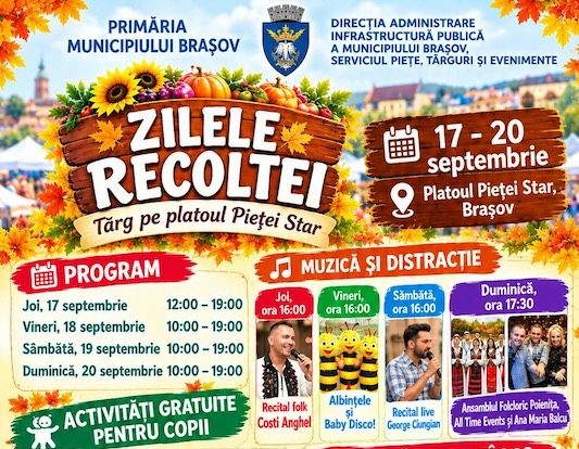 Festivalul Toamnei la Brașov – Sărbătoarea Recoltei în Piața Star