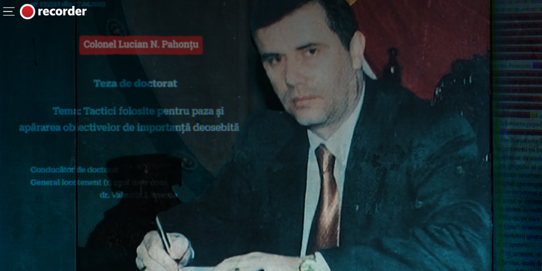 Investigație Recorder: Aproximativ o treime din teza de doctorat a directorului SPP, Lucian Pahonțu, ar putea fi plagiată