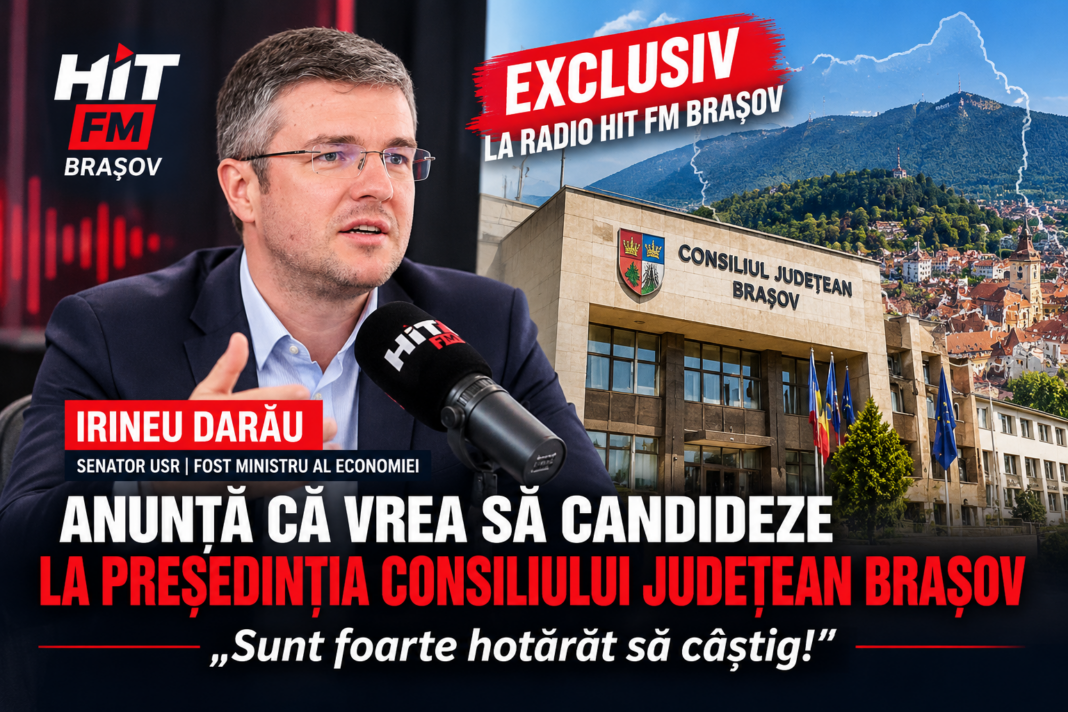 EXCLUSIV: Irineu Darău anunță că vrea să candideze la președinția Consiliului Județean Brașov: „Sunt foarte hotărât să câștig!”