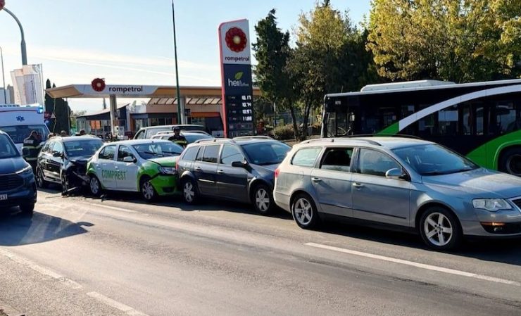 Accident în lanț pe Calea Făgărașului, Brașov