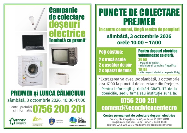 Campanie de Colectare a Deșeurilor în Prejmer și Hărman