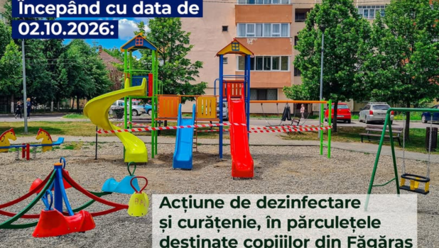 Locurile de joacă din Făgăraș, închise pentru dezinfectare
