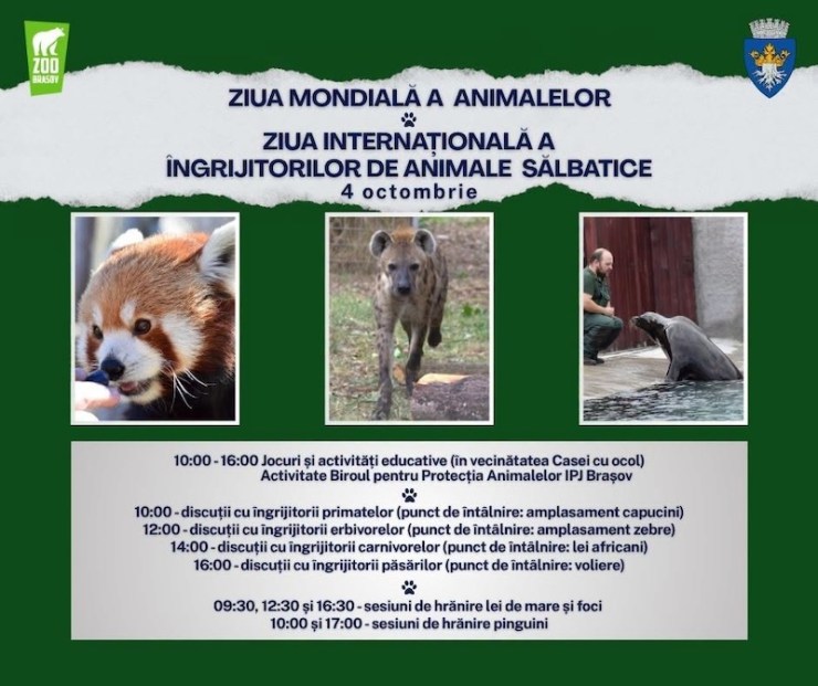 Program Special la Zoo Brașov de Ziua Animalelor