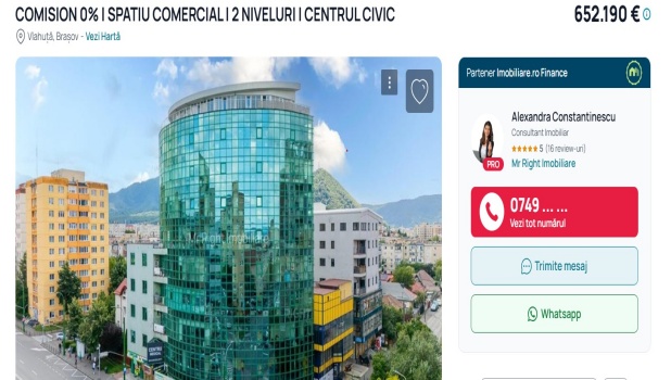 Spațiu Comercial de Vânzare în Brașov, 650.000 Euro